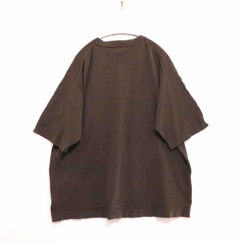 RYE TENDER | CENTRE TEE "Brown" (Knit T-shirt)