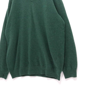 Barbour 18AW | Essential V-Neck Lambswool Jumper "Forest Green" (MKN1177GN78)