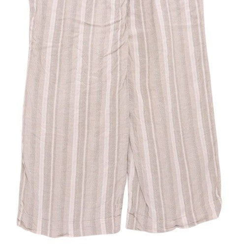 BRIGGS | Wide Easy Pants "Grey Stripe/Linen Blend"