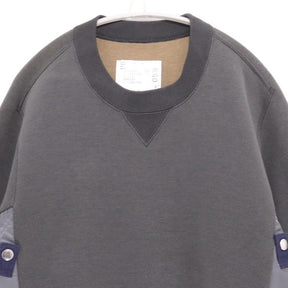 sacai 24SS | Sponge Sweat x Nylon Twill Pullover "Grey" (SCM-058)