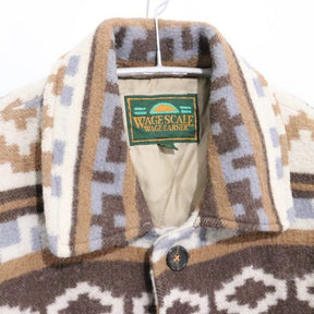 WAGE SCALE | Native Pattern Insulated Wool Jacket "Brown/Multi"
