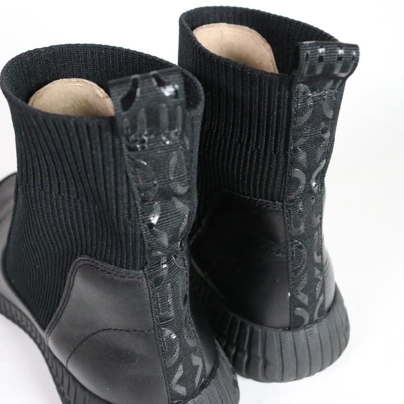 GEOX 20AW | D NOOVAE A "Black / Knit & Leather" (D04GAA / D02GAA)