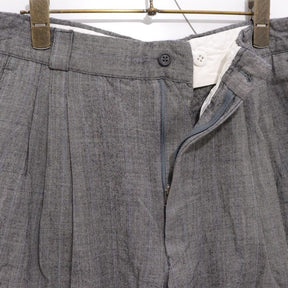 EURO VINTAGE 70s-80s | Bespoke 3Tuck Trousers "OPTIZip / Gray"