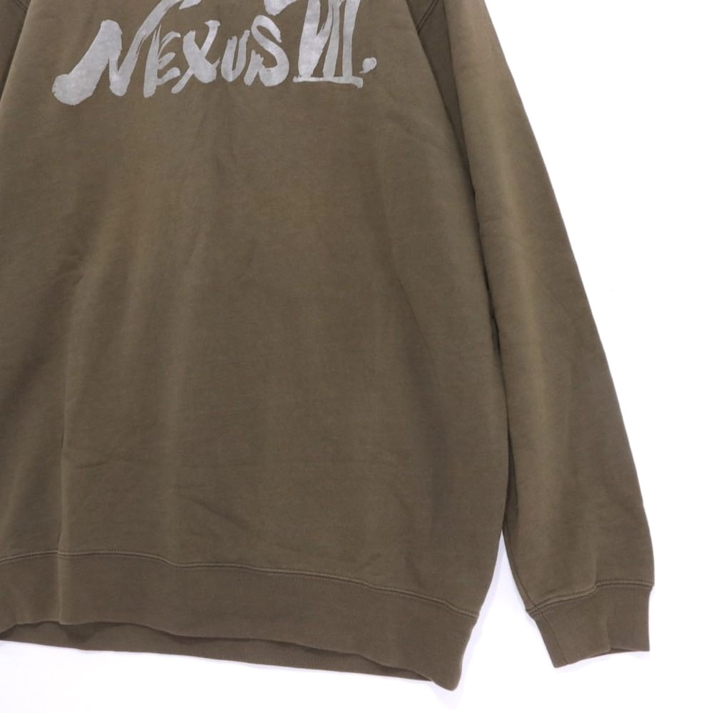 NEXUSVII. | Logo Print Sweat "Khaki" (MWA-NCO-COC)