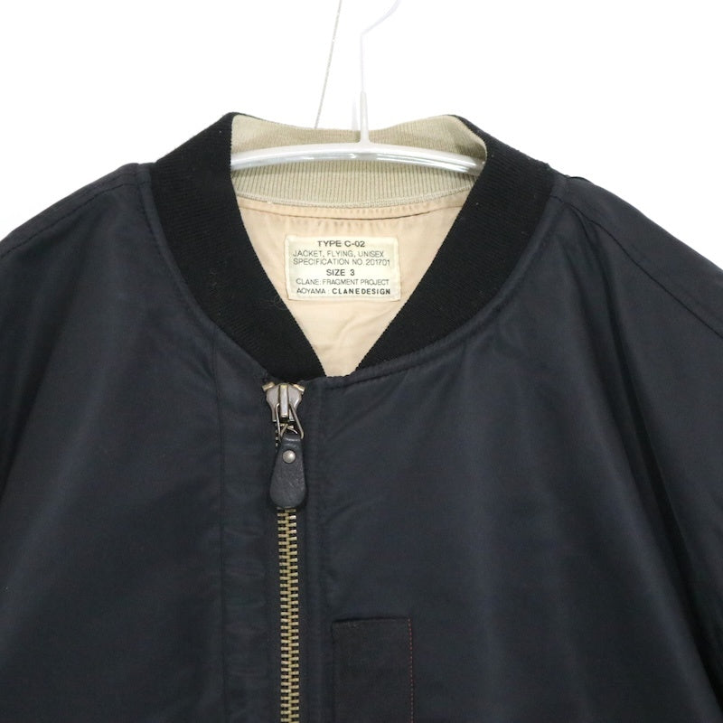 CLANE FRAGMENT 16AW | REVERSIBLE MA-1 "Black" (11104-0411)