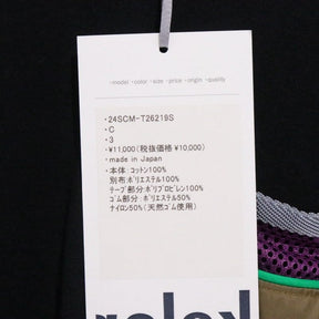 kolor 24SS | CASBA Mesh Pocket Crew Neck Tee "Black" (24SCM-T26219S)