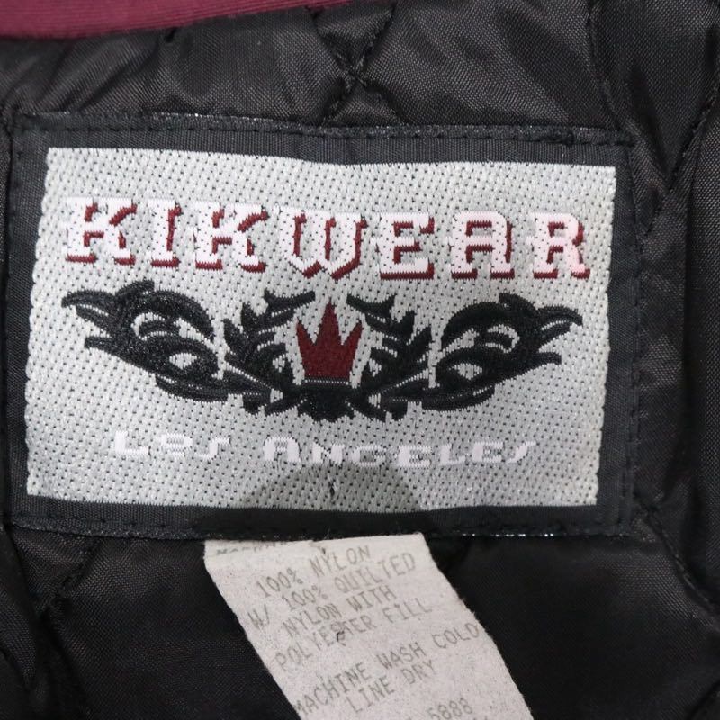 KIKWEAR 90s | Made in USA Insulated Nylon Jacket "Burgundy" (Double Zip)