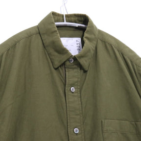 sacai 20SS | Nylon Twill x Cotton Shirt "Olive" (20-02357M)