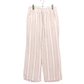 BRIGGS | Wide Easy Pants "Grey Stripe/Linen Blend"