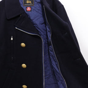 STUSSY 00s | "EPOCHMAKING COLLABORATION" GORE-WINDSTOPPER P-Coat with Gold Buttons