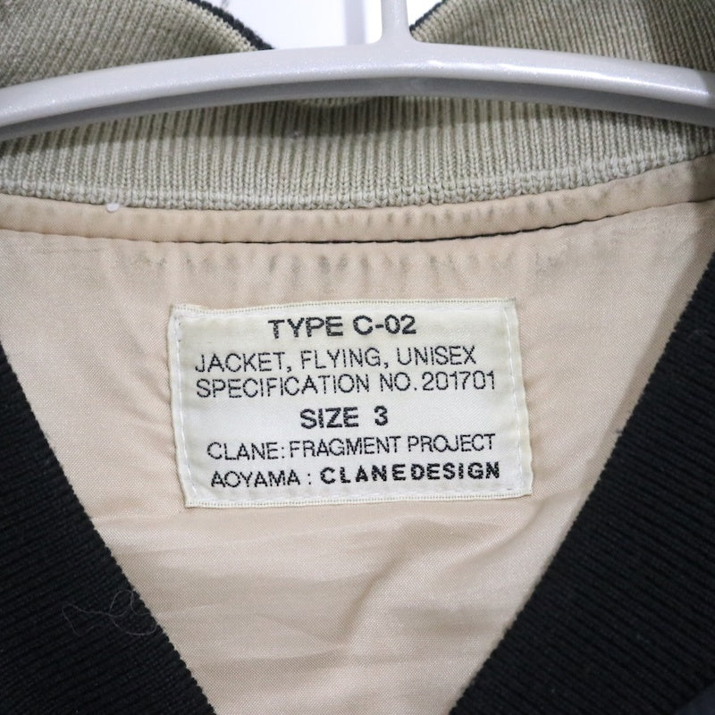 CLANE FRAGMENT 16AW | REVERSIBLE MA-1 "Black" (11104-0411)