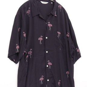 TOWN 25SS | FLAMINGO Open Collar Shirt "Flamingo Pattern" (25SS-SNTN-01)