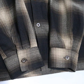CATTLE-TOP | Ombre Check Shirt "Black/Brown" (USA Made)