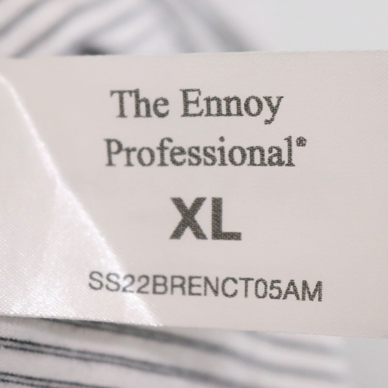 The Ennoy Professional 22SS | Border T-Shirt "White/Black" (SS22BRENCT05AM)