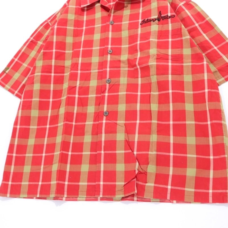 JOHNNY BLAZE | Open Collar Check Shirt "Red"