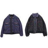 Levi's x sacai 25SS | Men's Denim x Nylon Twill Reversible Blouson "Indigo / Black"