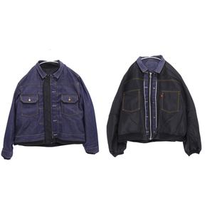Levi's x sacai 25SS | Men's Denim x Nylon Twill Reversible Blouson "Indigo / Black"