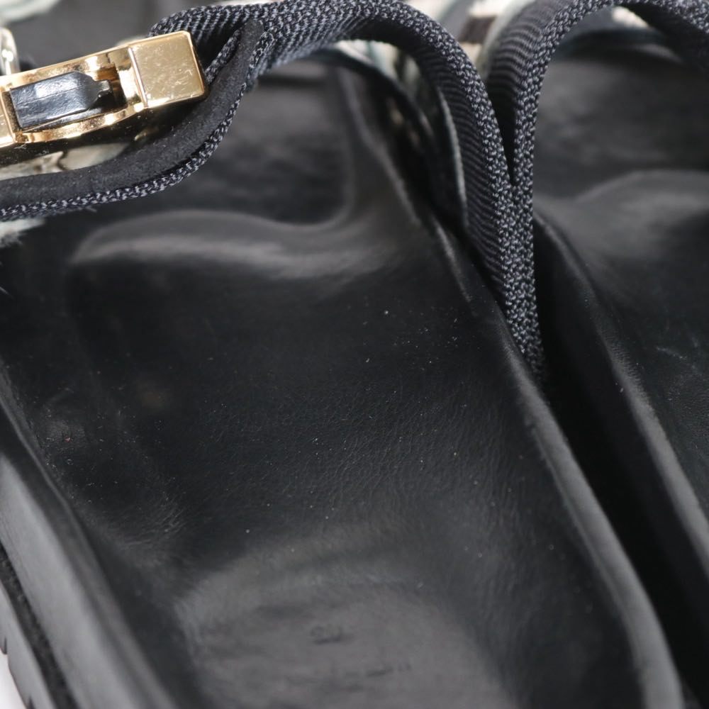 Sacai 20SS | Zebra-Print Calf Hair Belt Sandals (20-02292M)