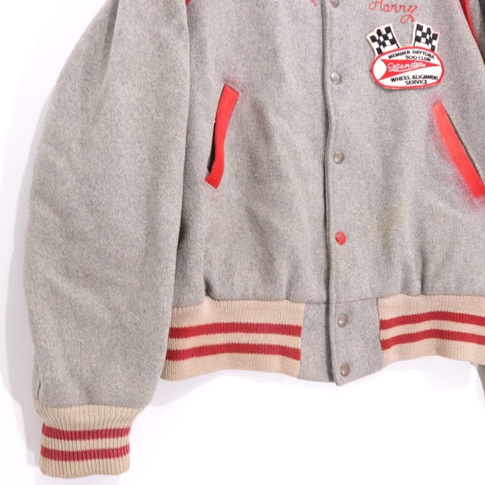 Gamemaster Marshall Clothing Mfg Co 60s | Vintage Award Jacket "Grey/Red" (Made in USA)