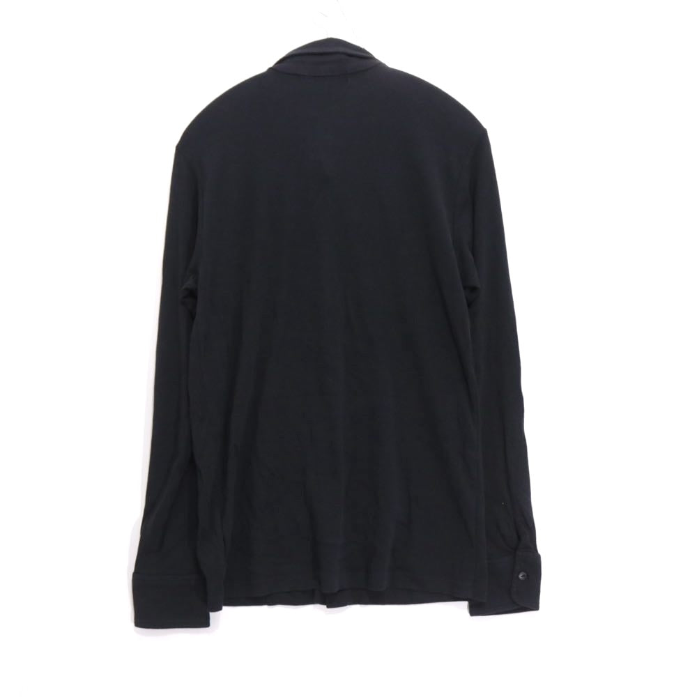 HYSTERIC GLAMOUR 22SS | "Sleeve Logo" L/S Open Polo Shirt "Black" (0221CH01)