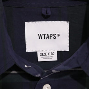 WTAPS 24SS | TXT 01 / LS / COTTON. BROADCLOTH. TEXTILE "Navy/Check"