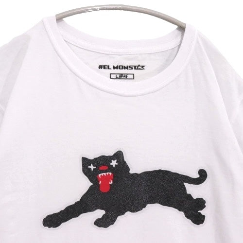 EL MONSTAR | Cat Print T-Shirt "White / #102