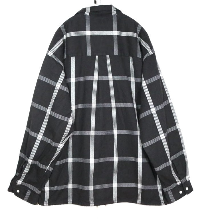 nanamica 25AW | Flannel PALAKA Check Shirt "Black/White" (S25FG016)