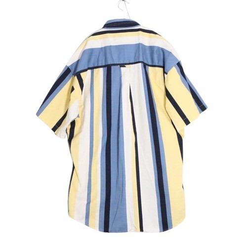 CHAPS RALPH LAUREN 90s | Multi Stripe S/S BD Shirt "Yellow/Blue/White"