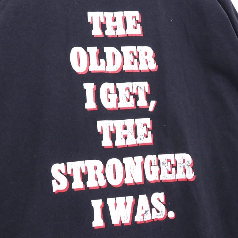 90s Vintage California Body Wear | "Old & Strong" Graphic T-Shirt "Black"