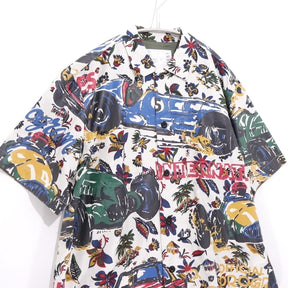 sacai 25ss | Car Race / Tropical Print Shirt "Off White" (25-03651M)
