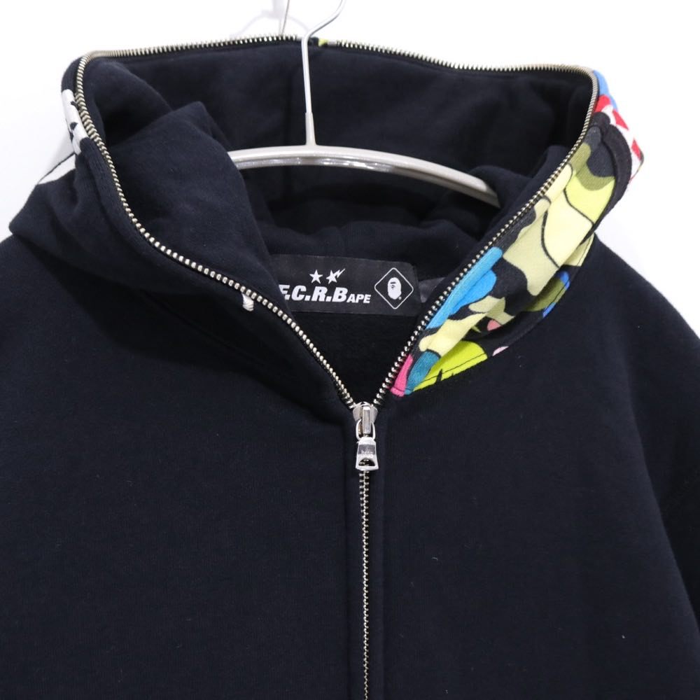 F.C.Real Bristol × A BATHING APE 19SS | SHARK FULL ZIP HOODIE "Black" (001ZPF231905X)