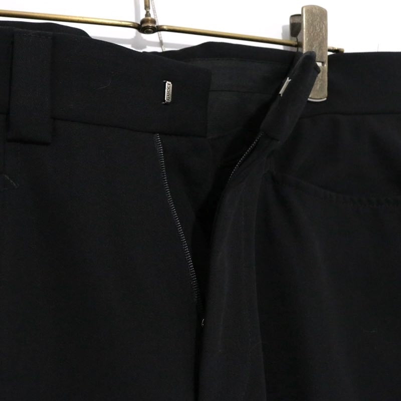 GUCCI 80s-90s Vintage | 2-Tuck Tapered Slacks "Black" (Size 46)