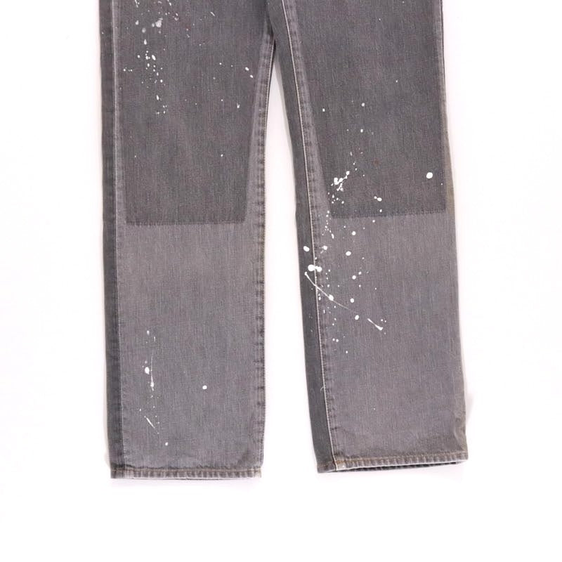 Johnbull | Slim Fit Grey Denim Pants "Paint Custom"