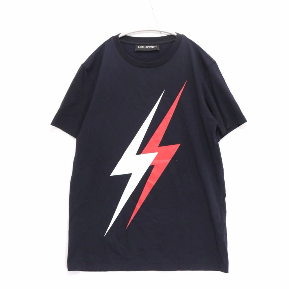 Neil Barrett | Double Thunderbolt Print T-Shirt "Black" (PBJT546S M503S)