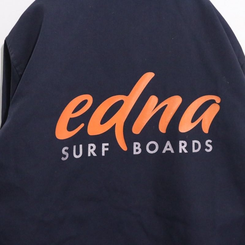 EDNA surfboards | Coach Jacket "Navy / Orange Logo"