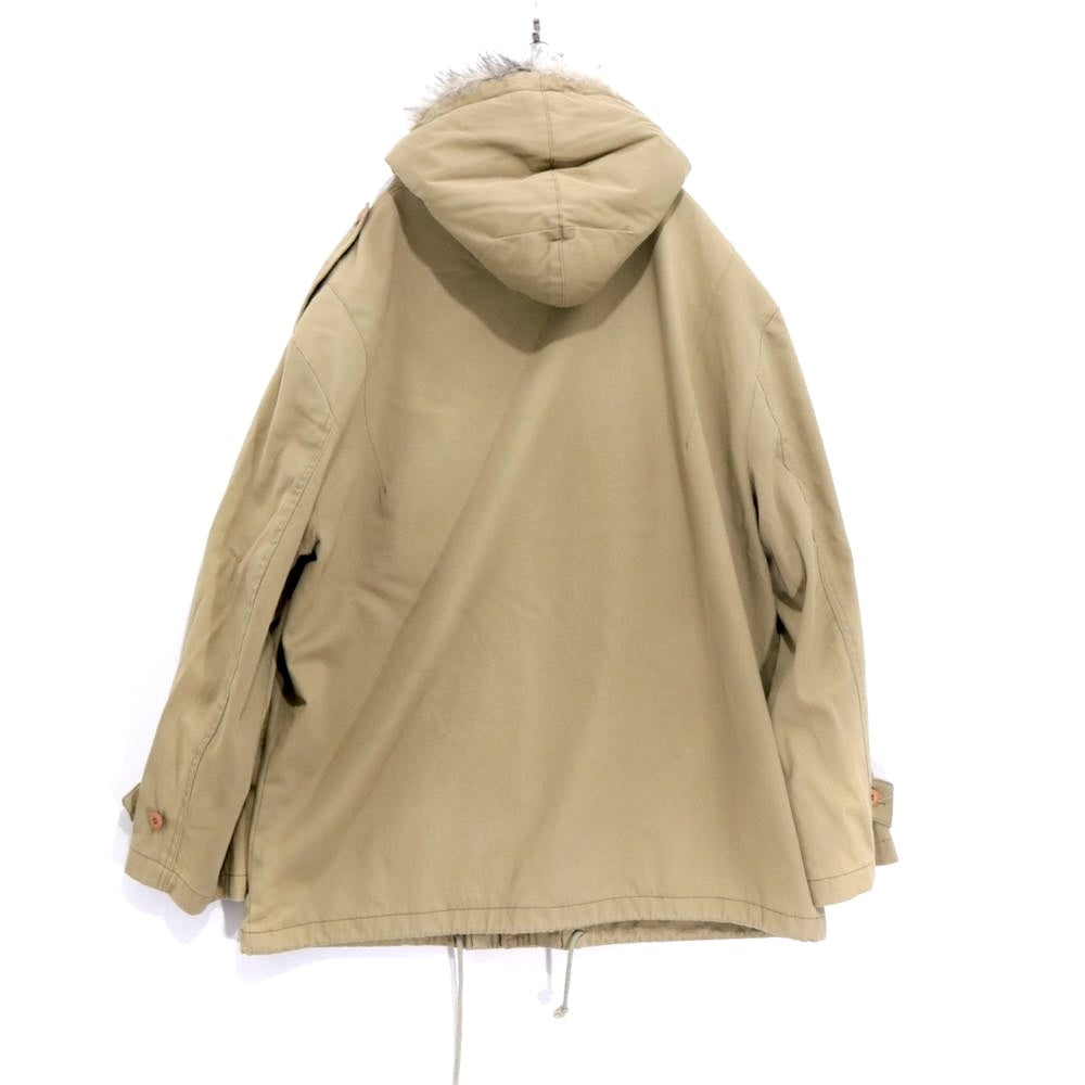 SWAGGER | Military fur-hooded mid-length coat "Beige" (SWGJKT-264)