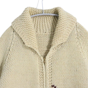 60s 70s vintage Cowichan sweater Hunting pattern