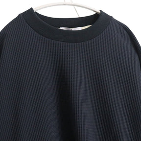 narifuri (ナリフリ)Multi Waffle Crew Neck Sweatshirt