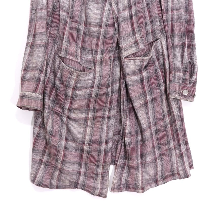MIHARAYASUHIRO 17SS | Flannel Check Long Shirt Coat (71091178)