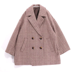 JOURNAL STANDARD relume | Double Collar Check Coat "Brown" (18-020-462-5000-3-0)