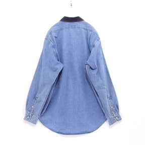 Polo Ralph Lauren 90s | Authentic Dungarees Corduroy Collar Denim Shirt "Indigo / Navy"