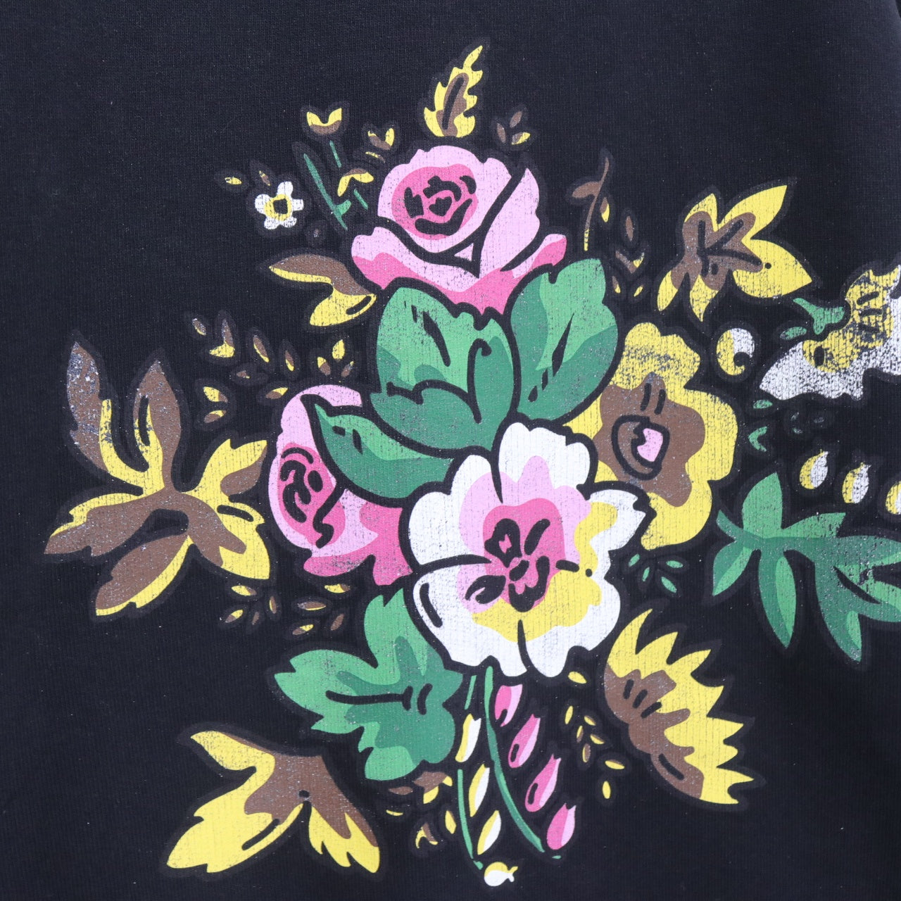 KENZO 22AW | BOKANA Flower Print Crewneck Sweatshirt "Black" (FC65SW045CMI)