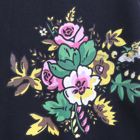KENZO 22AW | BOKANA Flower Print Crewneck Sweatshirt "Black" (FC65SW045CMI)