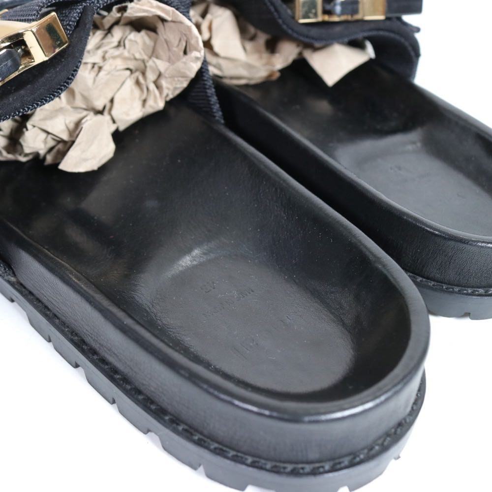 Sacai 20SS | Zebra-Print Calf Hair Belt Sandals (20-02292M)
