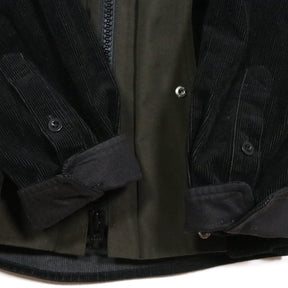 sacai 25AW | Corduroy Mix Jacket "Black/Khaki" (25-03817M)