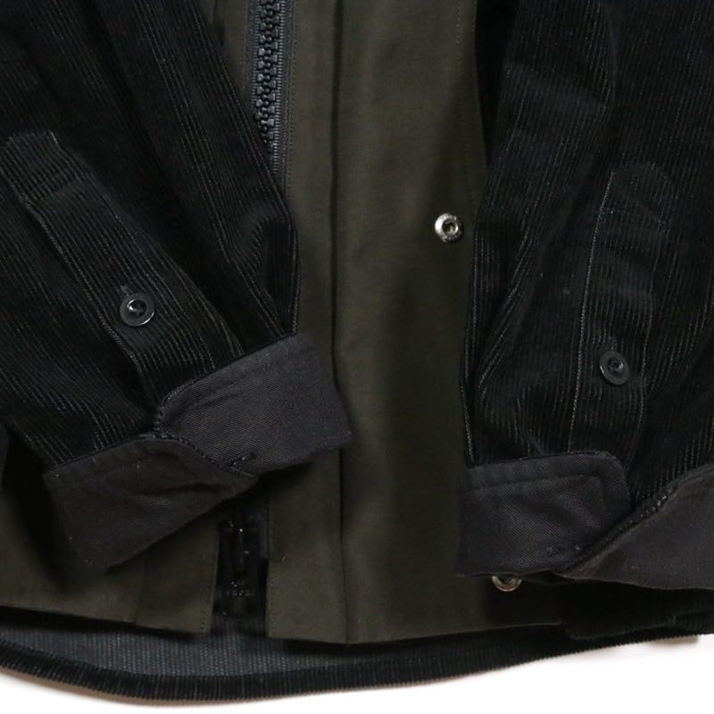 sacai 25AW | Corduroy Mix Jacket "Black/Khaki" (25-03817M)