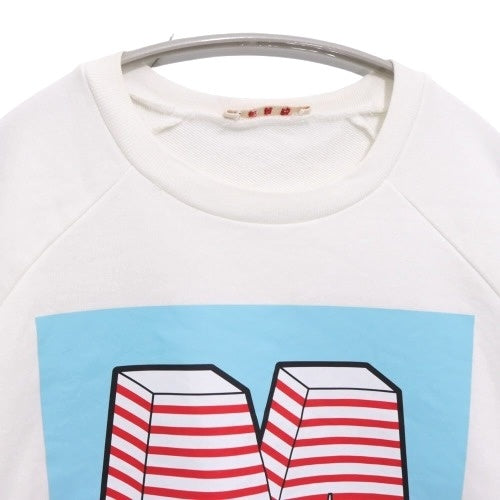 MARNI | One Point Logo Crew Neck Sweatshirt "White" (M00398-M00J6)