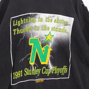 1991 Vintage Minnesota North Stars | Stanley Cup Playoffs "Lightning" Graphic T-Shirt