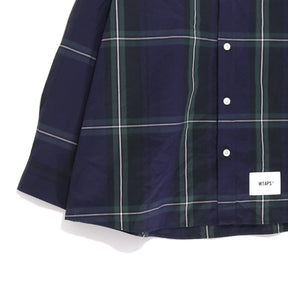 WTAPS 24SS | TXT 01 / LS / COTTON. BROADCLOTH. TEXTILE "Navy/Check"