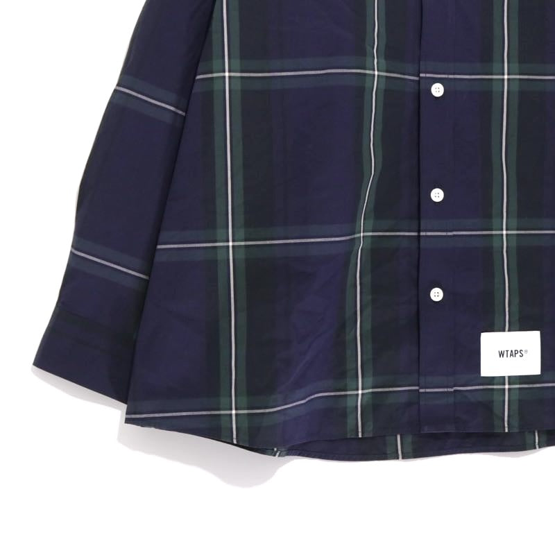 WTAPS 24SS | TXT 01 / LS / COTTON. BROADCLOTH. TEXTILE "Navy/Check"